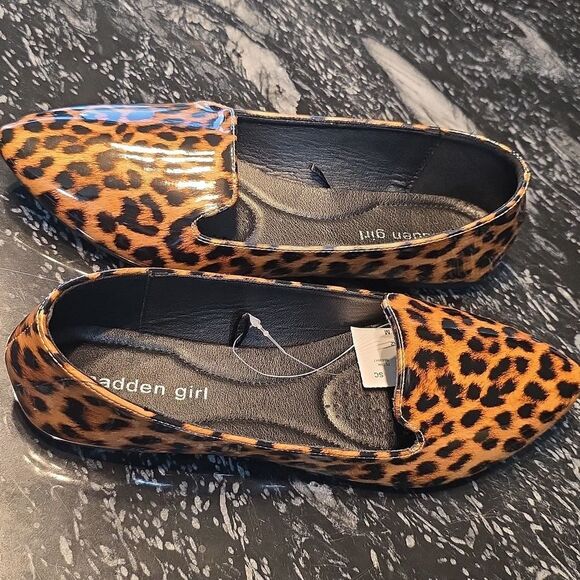 BRAND NEW MADDEN GIRL LEOPARD PRINT SLIP ON WOMEN'S LOAFERS - Picture 9 of 16